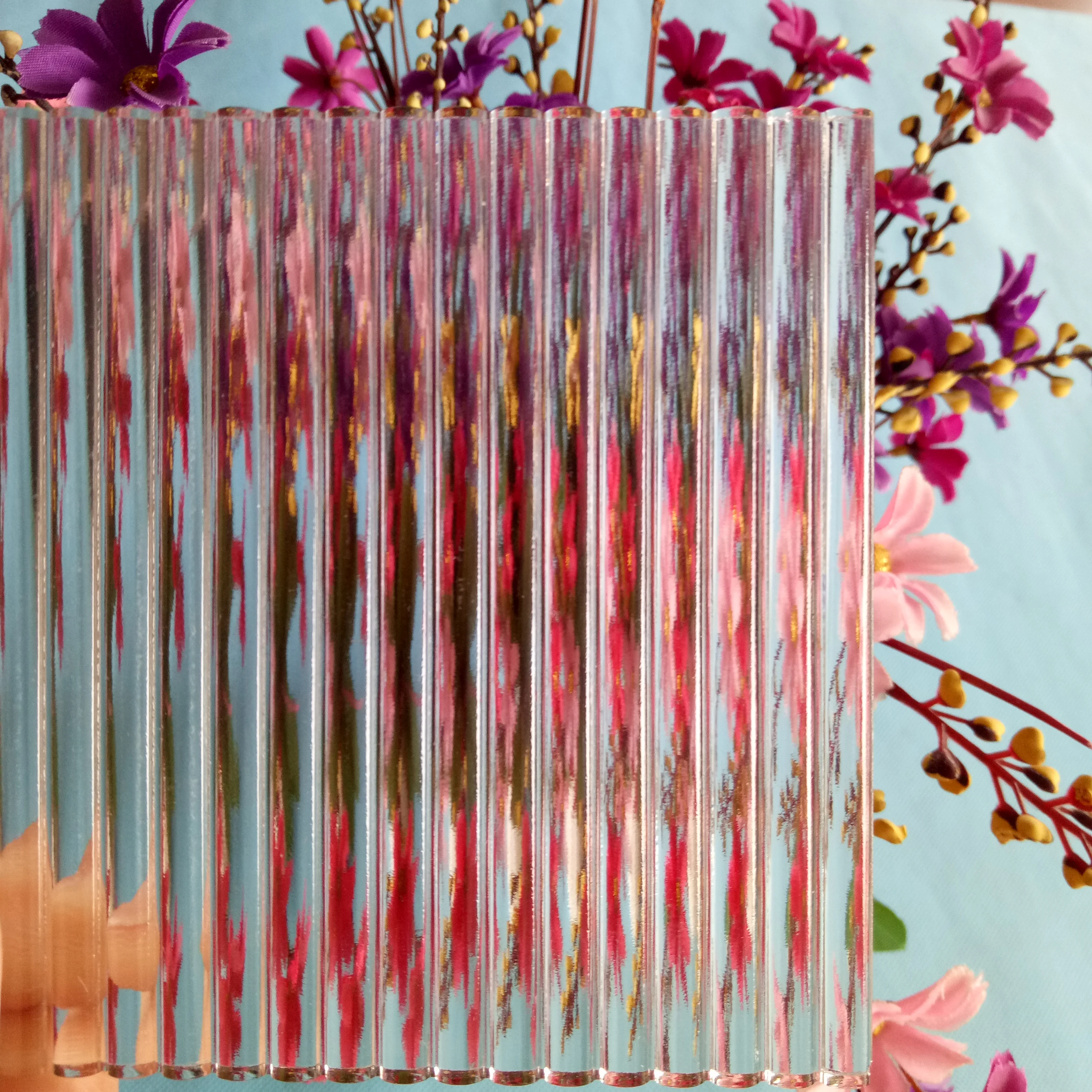 Reeded Pattern Glass Fluted Patterned Figured Glass for Partition Ribbed Pattern Glass Shower Room Divider