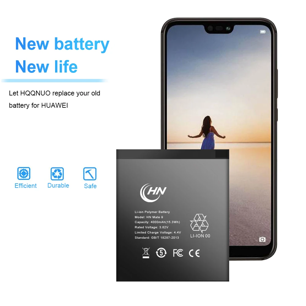 Super Capacity 4000mAh Li-ion Rechargeable Phone Battery for Huawei Mate  Mobile Phone Batteries in Stock