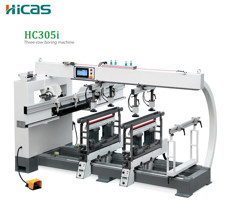 Boring Machines HICAS Single and Three Rows Woodworking Boring Machine Cnc Boring Machine