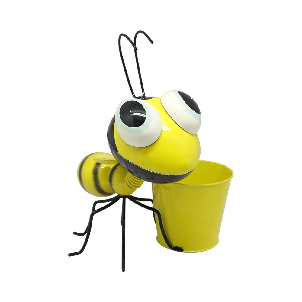 Metal bee flower pot Bee