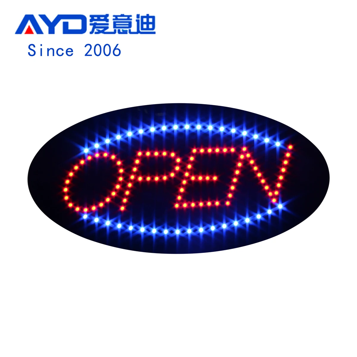 Small Size 9x19inch Cheap Price Acrylic LED Open Closed Sign Display Flashing LED Advertising Display Board