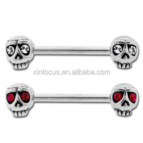 skull nipple piercing jewelry