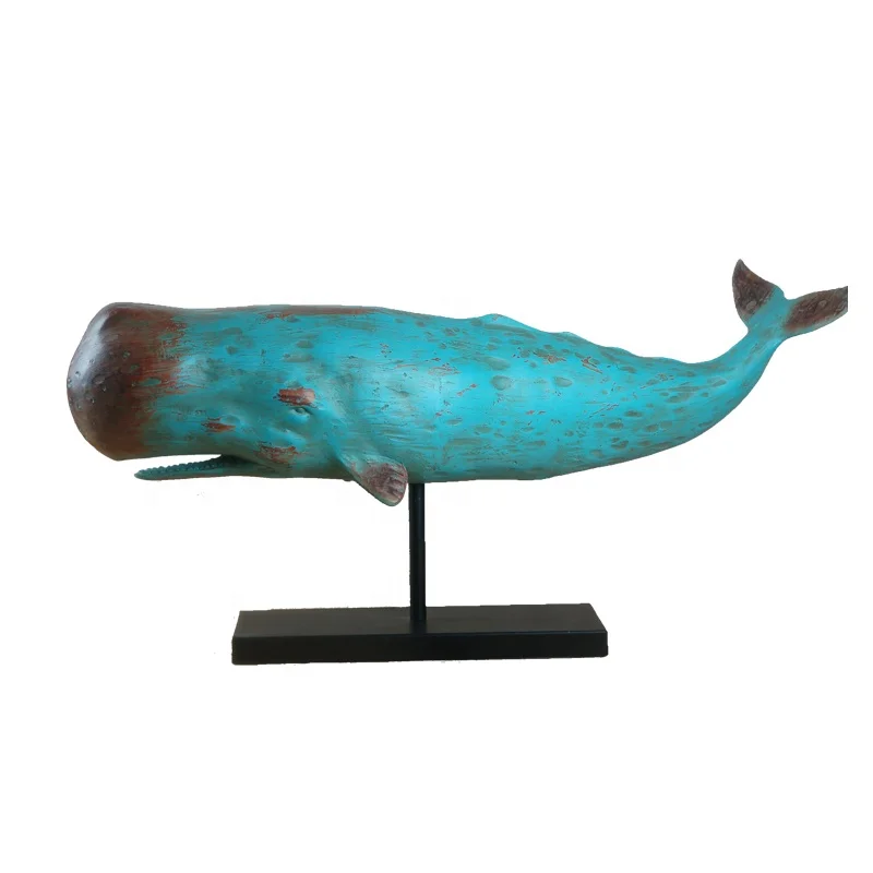 Hot Sale Artificial cetacean figure Resin whale sculpture For Home Decor