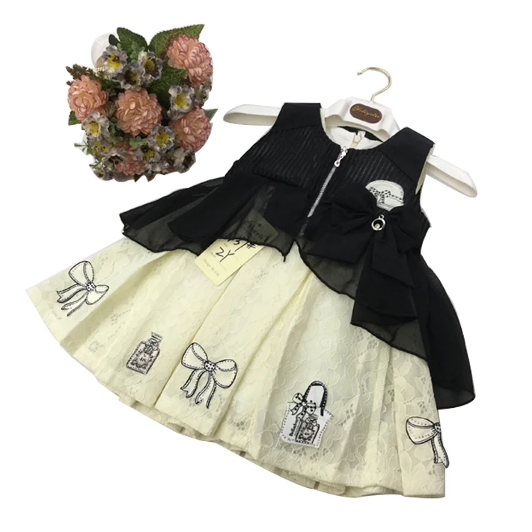 
 Горячая продажа летняя вышивка Цветочная платье маленькой принцессы на От 2 до 6 лет  