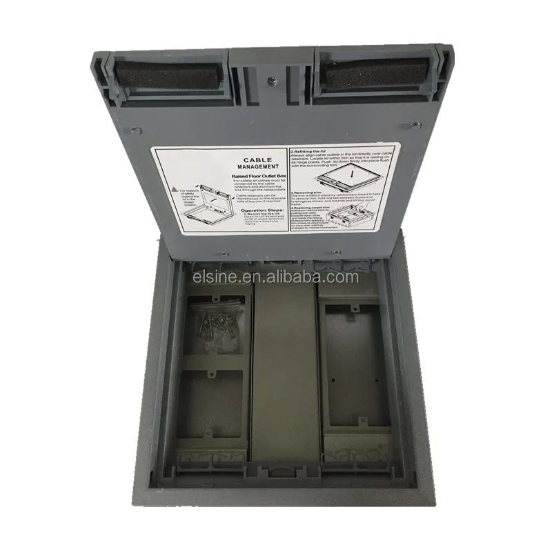 Electrical Raised Floor Box Systems Under Floor Flush Outlet Box