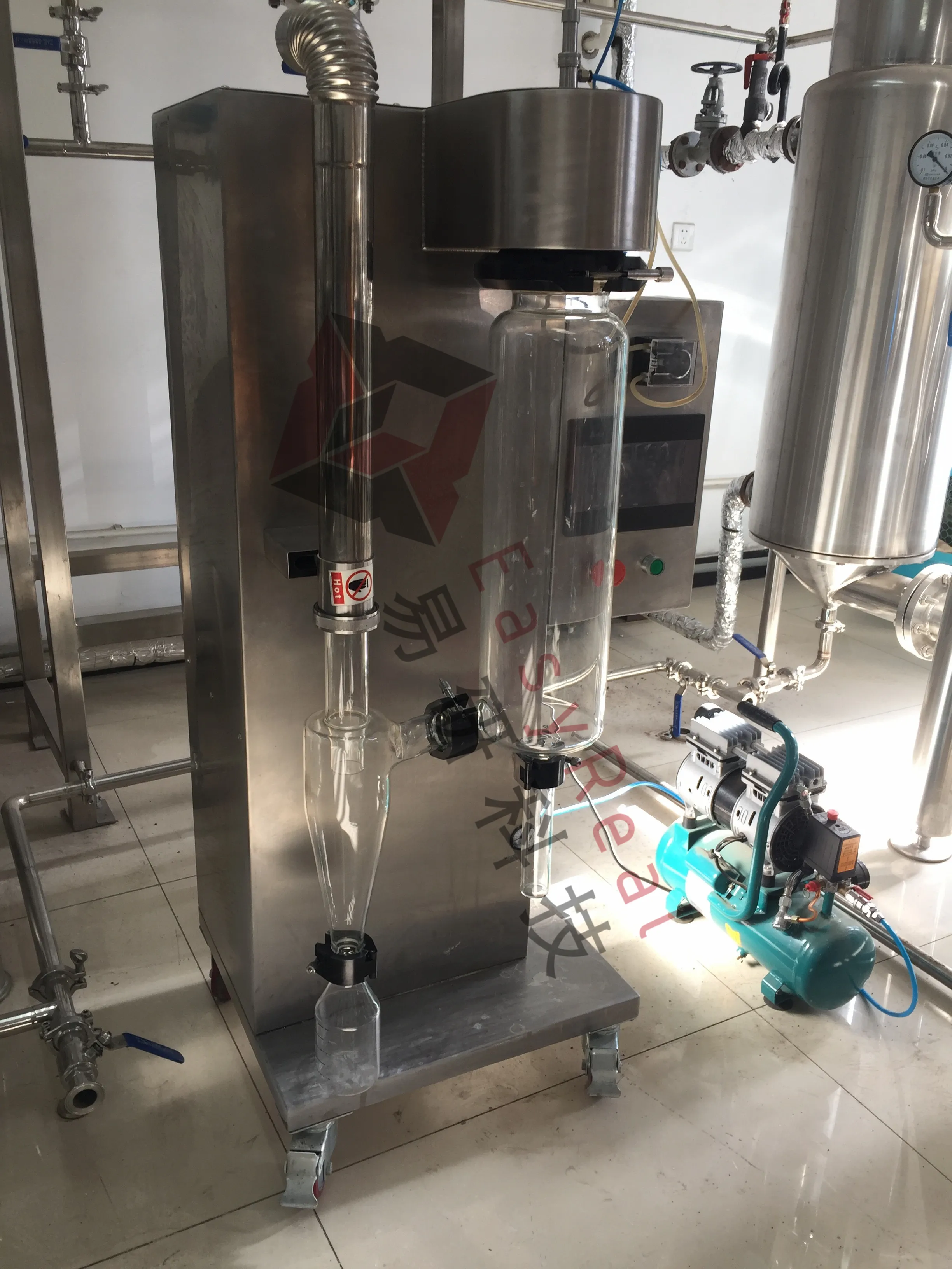 Компактная лабораторная Вращающаяся мини-распылительная сушилка для распыления, Емкость испарения 1500 мл в час