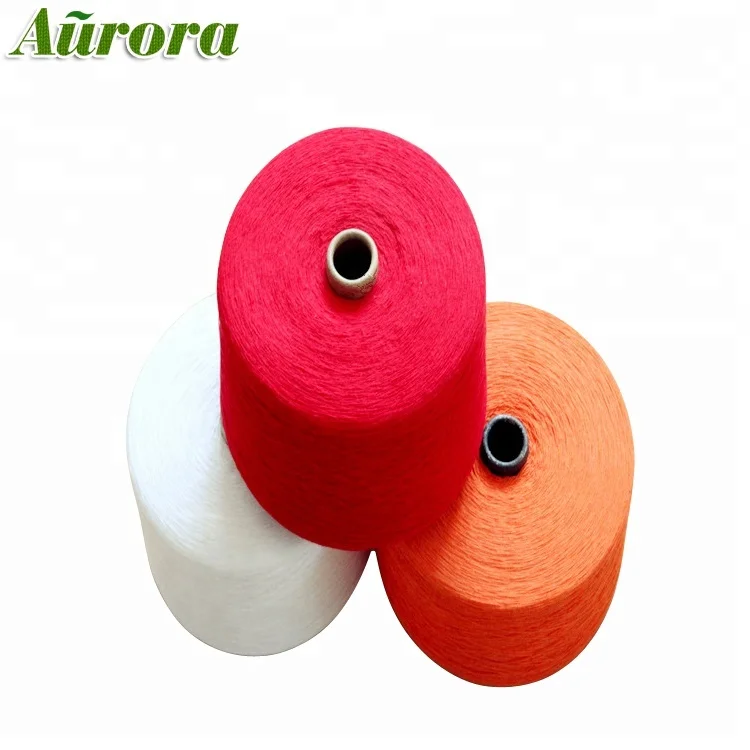 Hot sell  recycle cotton polyester blended towel yarn dyed open end recycled yarns 12s for towels