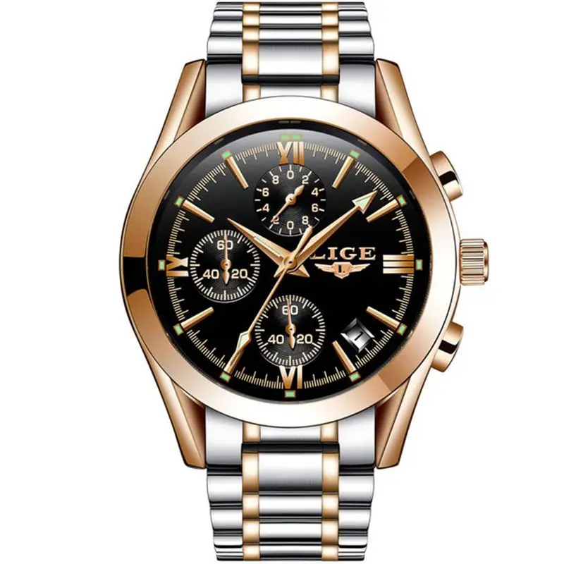 Lige brand men's business watch online