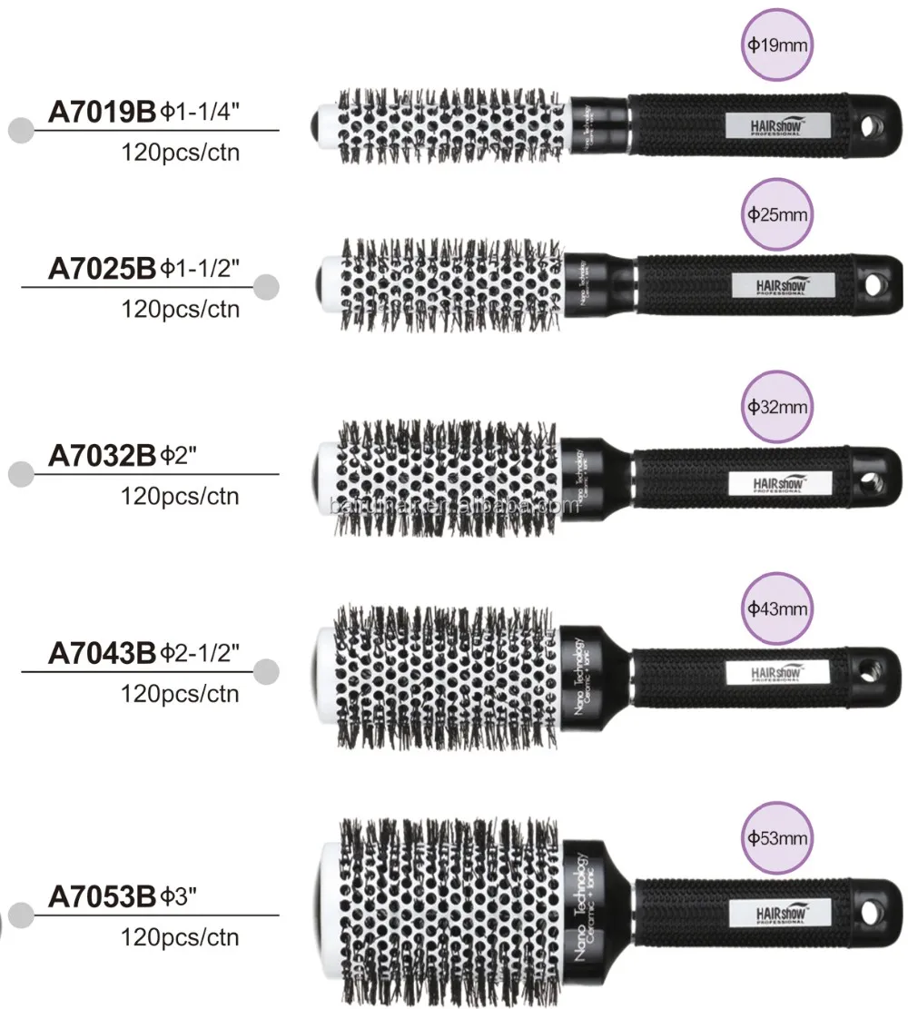 
Нано-технологические керамические круглые щетки для волос оптом 