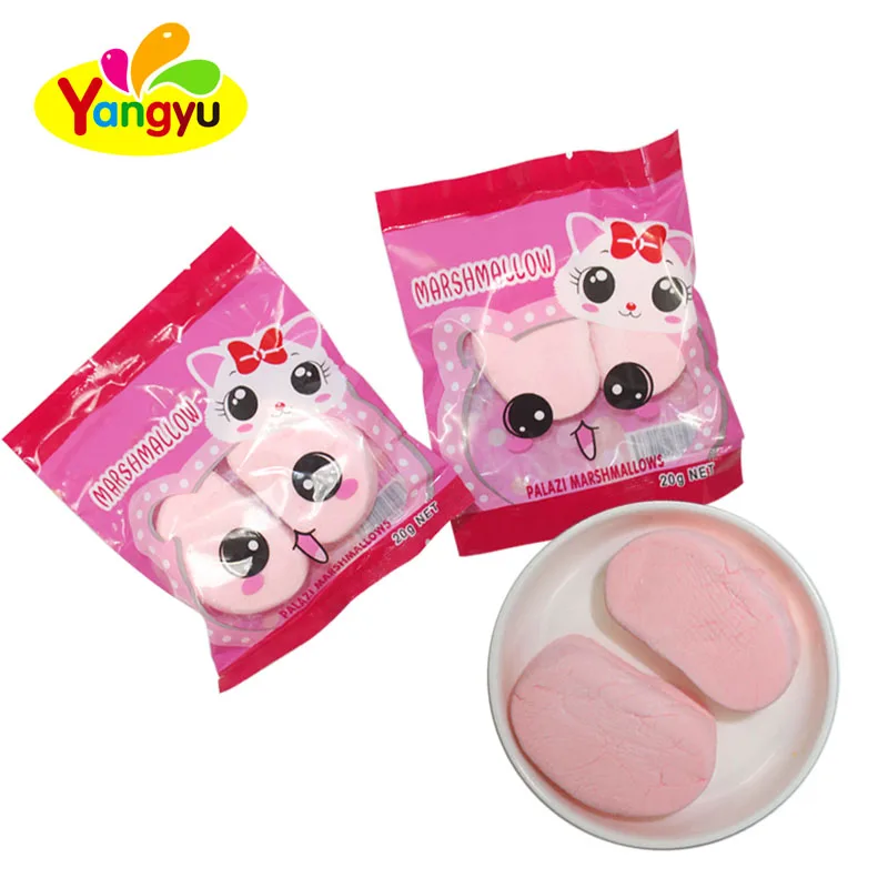 Cute Cat Cartoon Pink Strawberry Flavor Marshmallow - Buy Colored  Marshmallow,Strawberry Marshmallow,Marshmallow Product on 