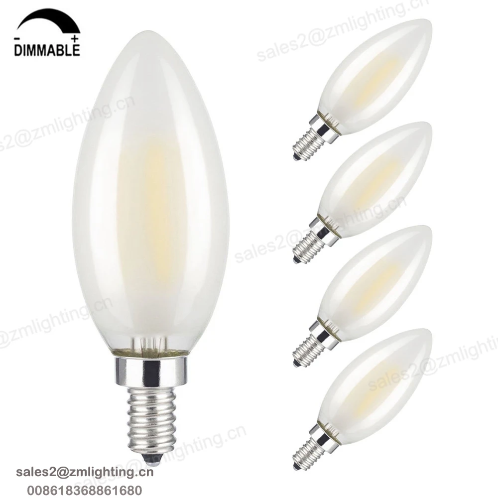 低電圧LEDエジソンE12 E14 E27キャンドル型3V 6V 3.5W電池式LED電球