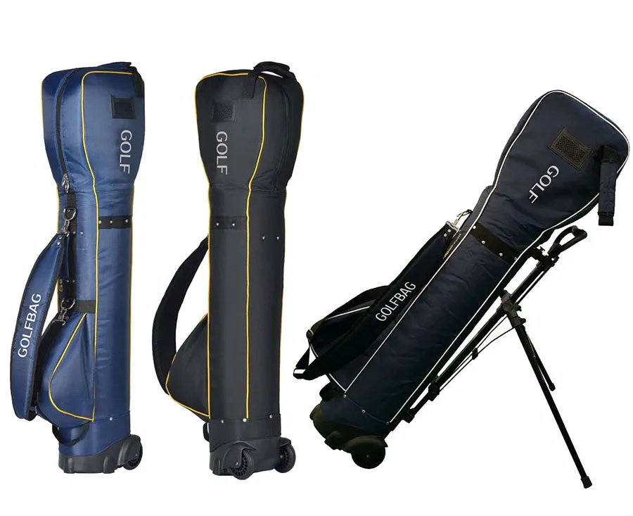 Retractable Golf Bag with Wheels &  Helix Golf Club Bag