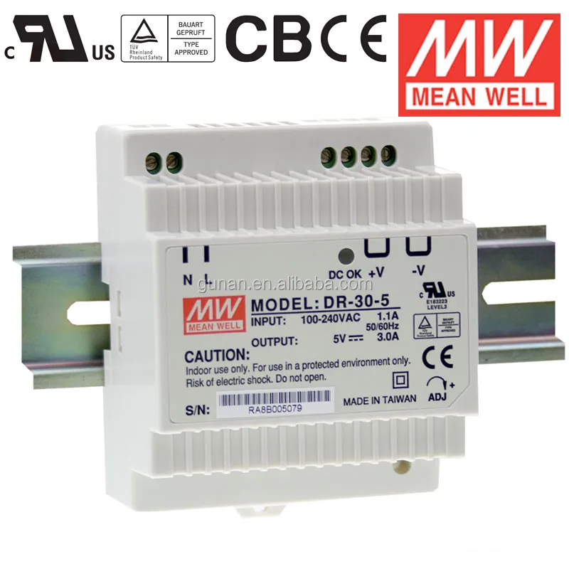 Dr 30 24 Mean Well 30w 24v Din Rail Power Supply Buy Dr 30 24 Mean Well 30w 24v Din Rail Power Supply Product On Alibaba Com