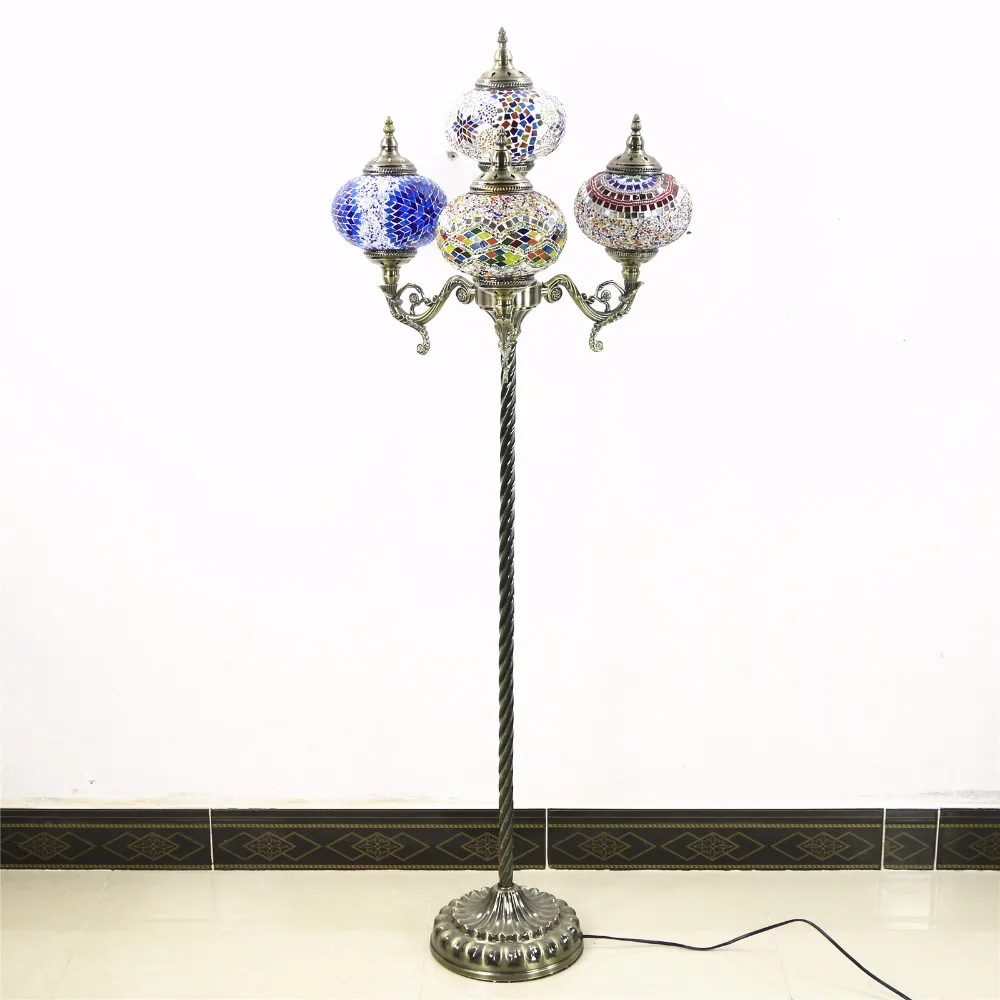 2021 NEW Home Decorative (FL4l) Turkish Mosaic Glass Led Floor Lamp
