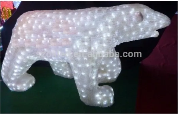 Лидер продаж! H70cm W125cm 1416 шт. светодиоды LED 3D Polar Bear светодиодный свет