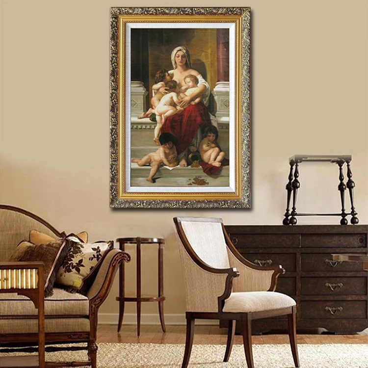 有名な美術館の品質手描きの聖母マリアの複製アンティークの壁の