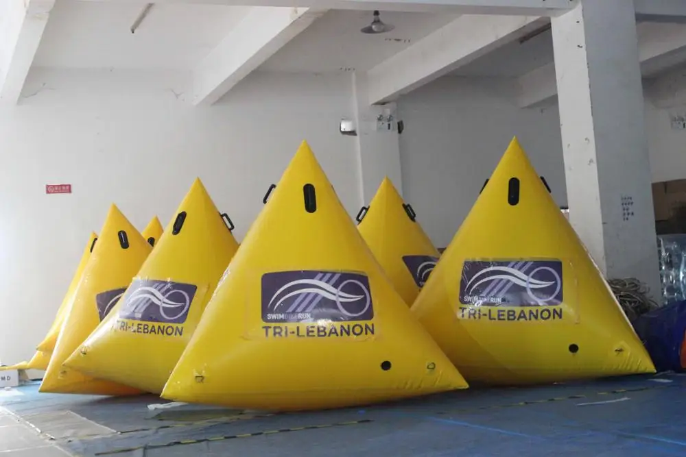 Регулируемый треугольный надувной буй для воды и триатлона, плавающий буй, маркеры, буй для водных гонок