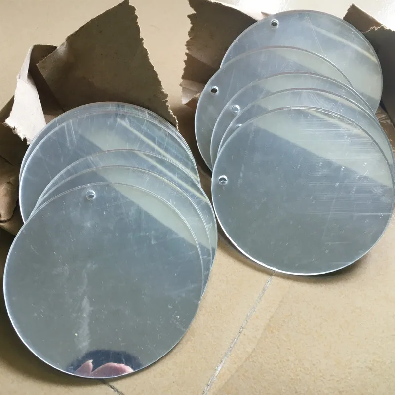 Acrylic Round Mirrors Diameter 100x2mm Plastic Silver Mirror With Back Glue Adhesive Wall