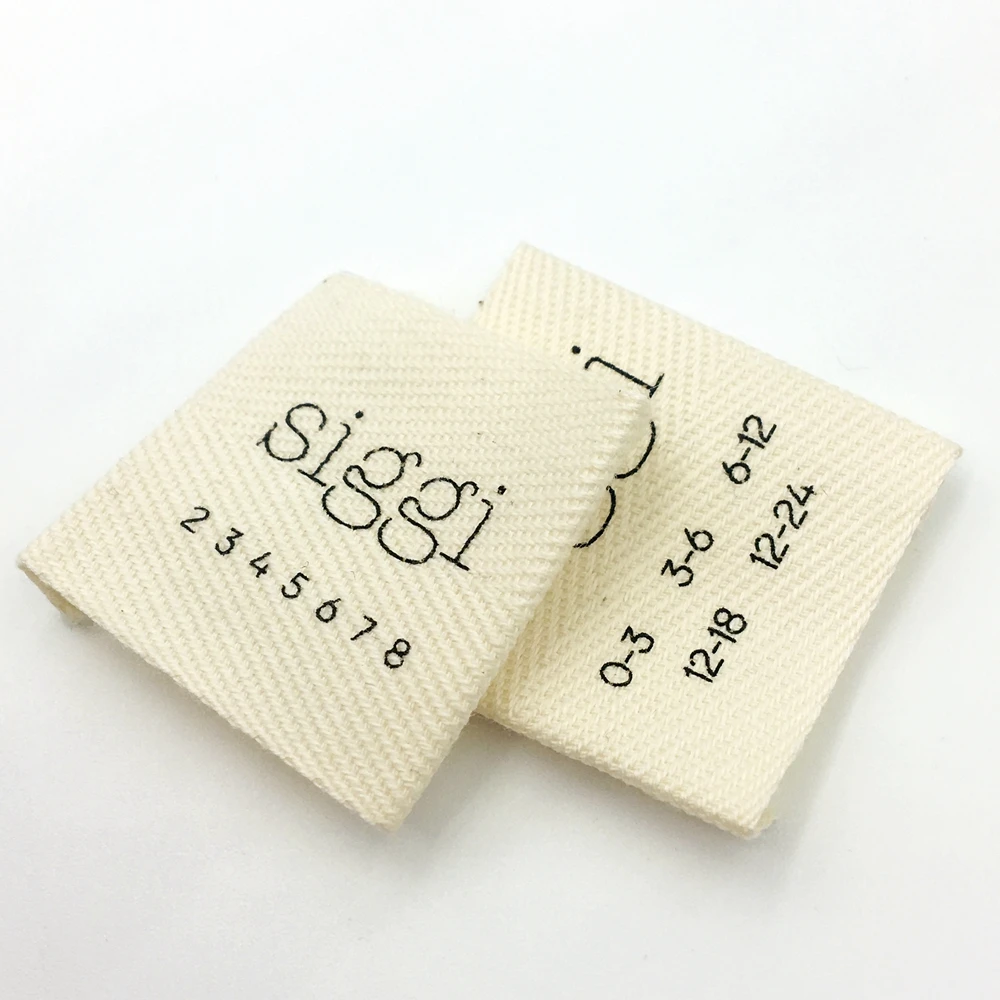 Watercolor Crystal Labels, Personalized Custom Labels for Handmade Items  With Your Text on 100% Organic Cotton, Clothing Tags 