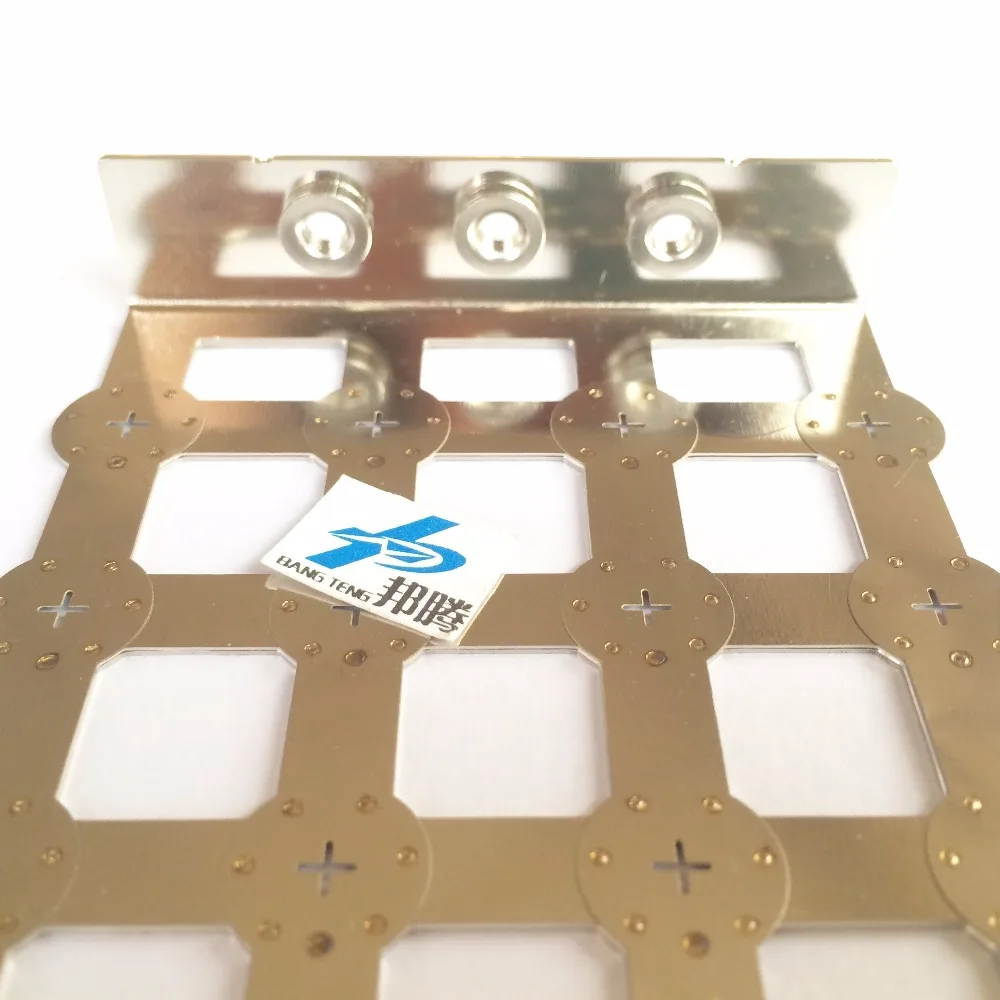 24P 4x6 Copper Nickel Busbar 18650 Lithium Battery Busbar Connector Copper Nickel Sheet