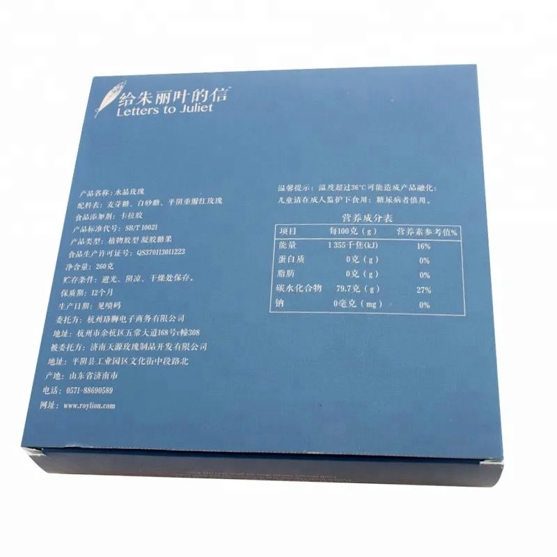 Пользовательские фантазии синий складной бумажная упаковка коробка для конфет