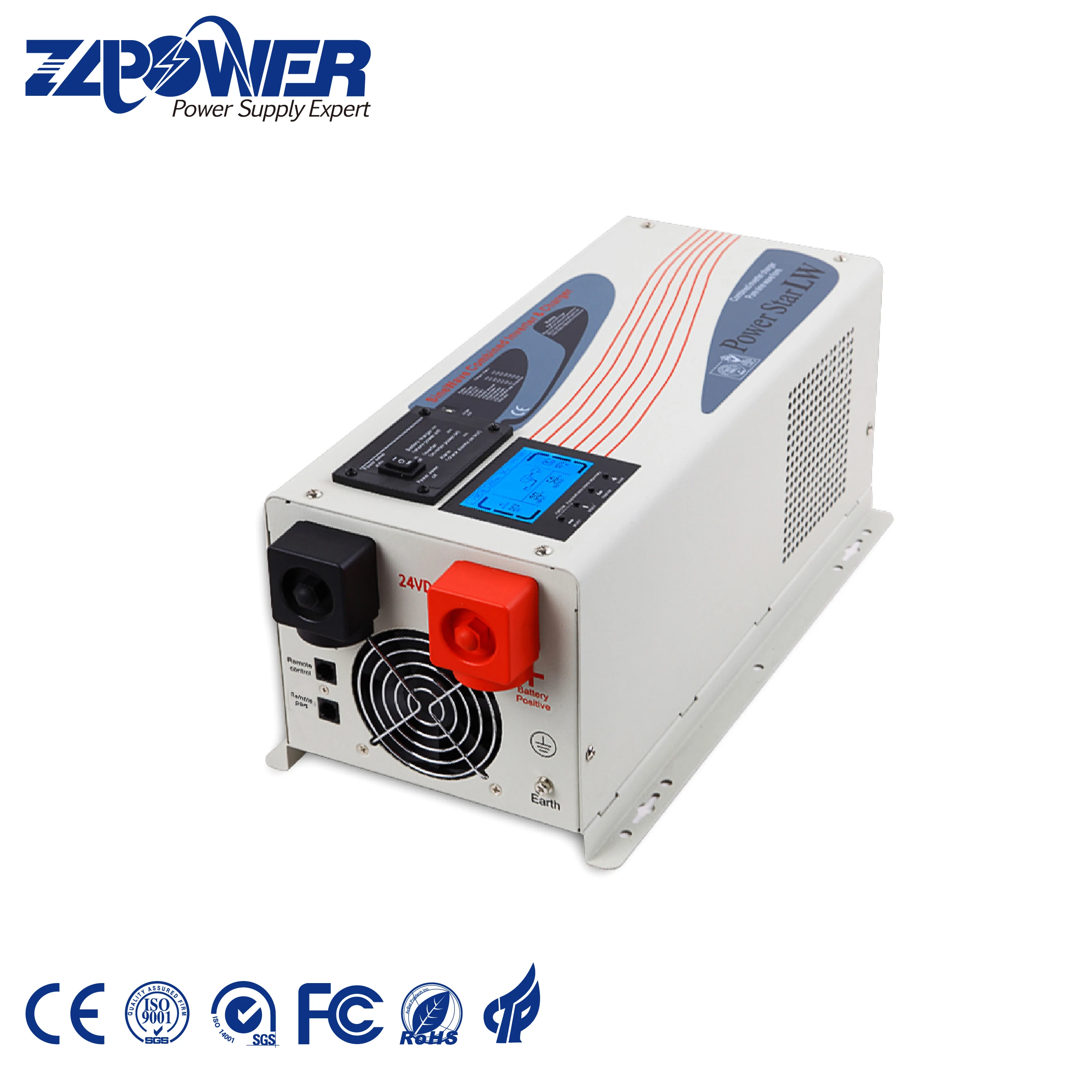 Powerstar 6000W Pure Sine Wave Power Inverter With Ac Charger off Grid Hybrid Charger Inverter