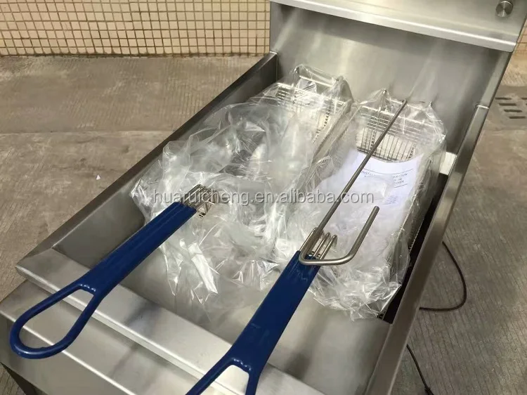 
Автоматическая двойная газовая фритюрница с двойной корзиной для ресторана, быстрого питания 