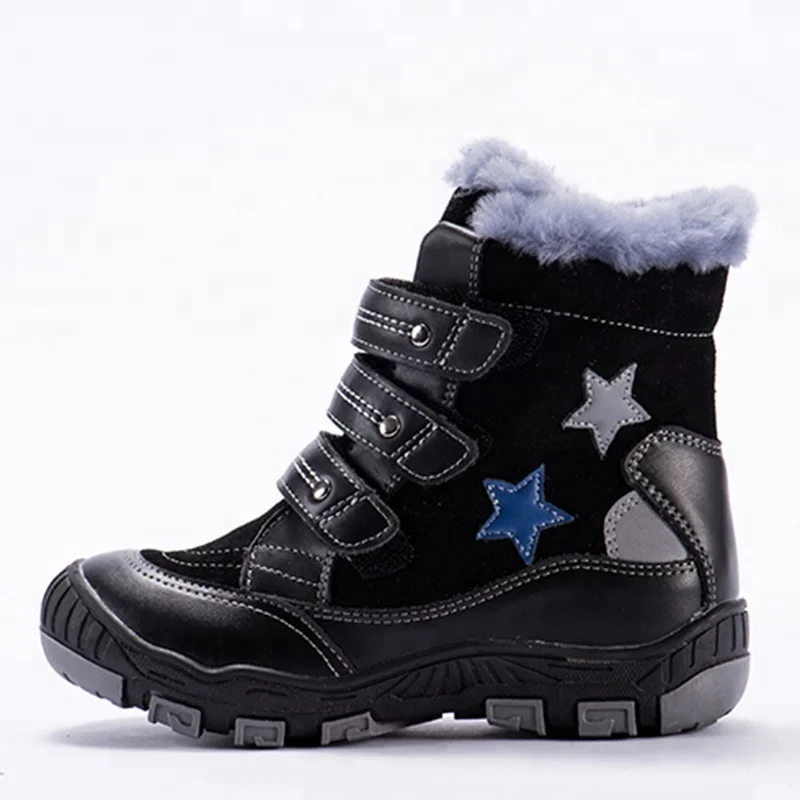 Princepard Natural Fur Leather Orthopedic Boots For Girls 22-36