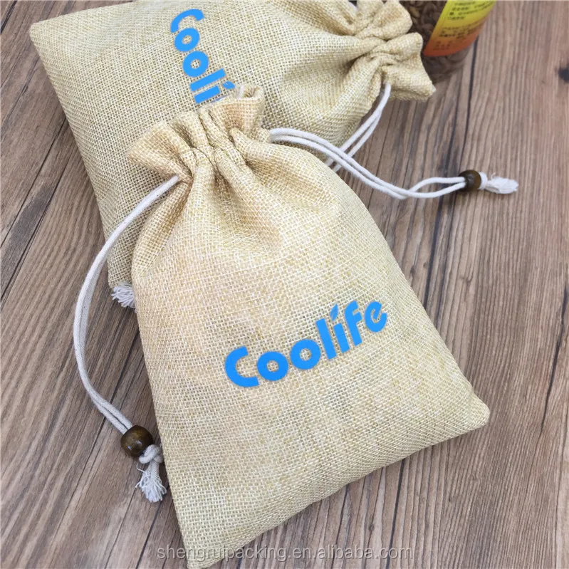 screen printed burlap bags