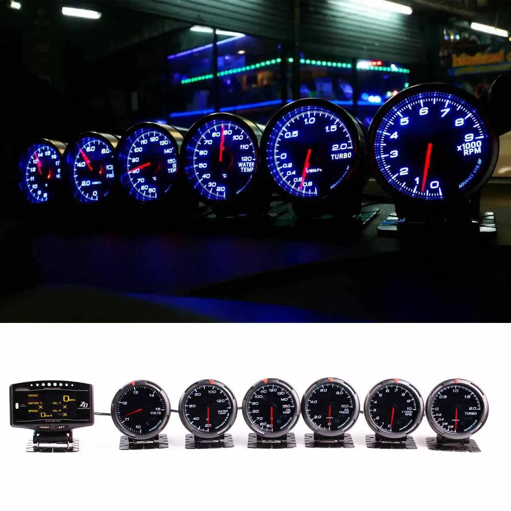 Defi Advance BF System Daisy Chain Auto Gauge Volt Water Temp Oil Temp Oil Press Tachometer RPM Vacuum EGT Turbo AFR Fuel Press