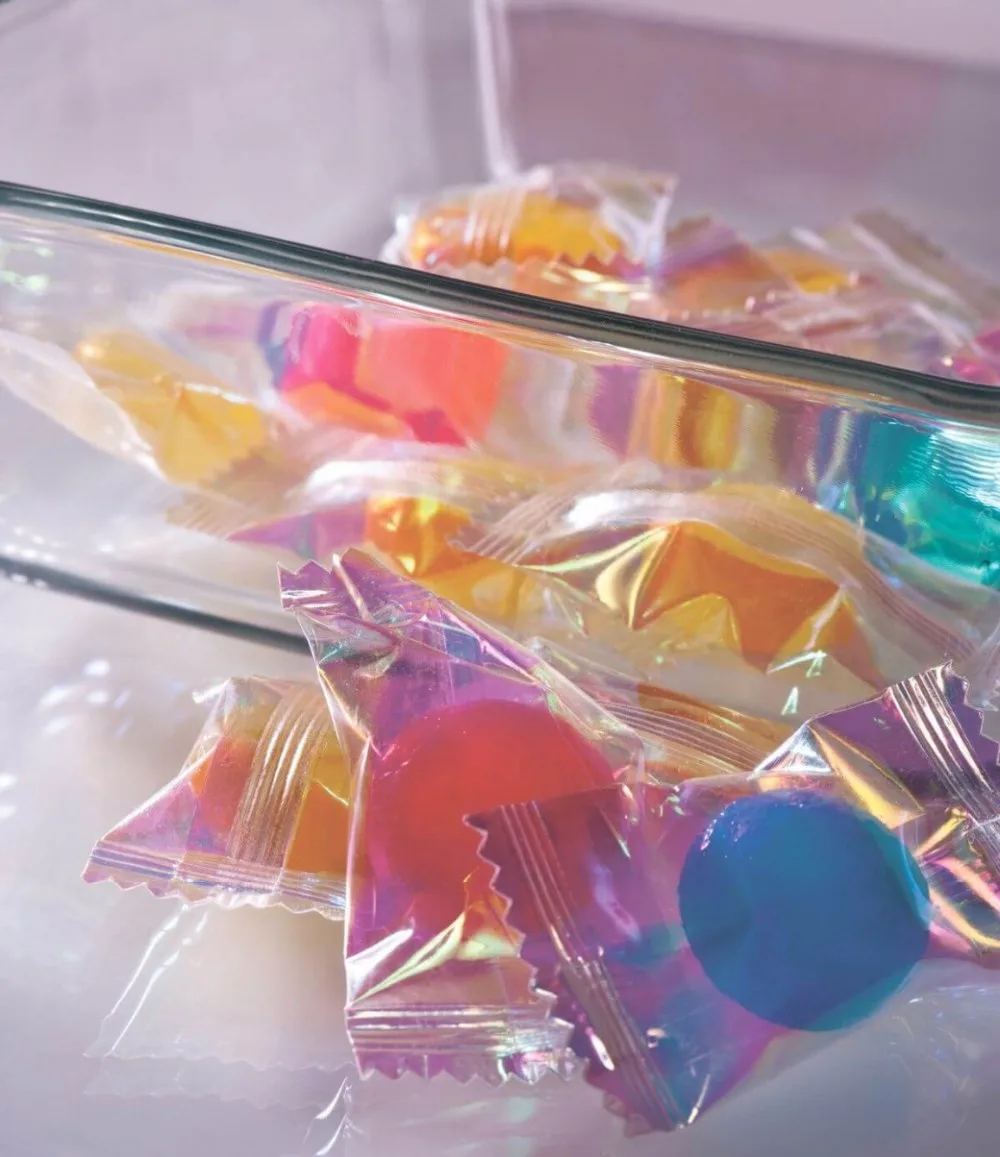 Dichroic Iridescent Film Rainbow Laminating Packaging Film for New Year Gift Wrapping and Fairy Decoration