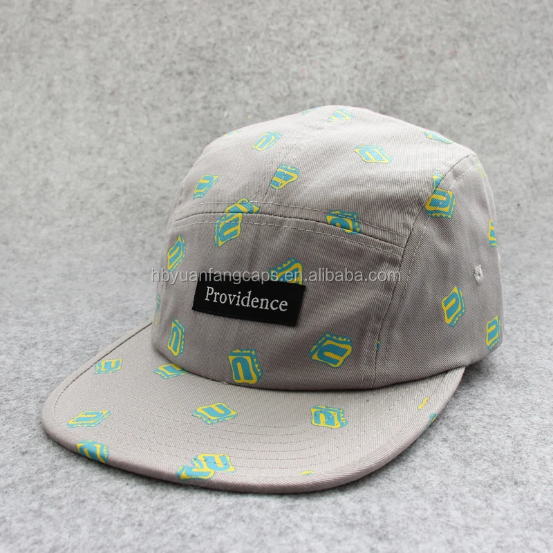 Logo Label Sewing 5 Panel Camper Hats 