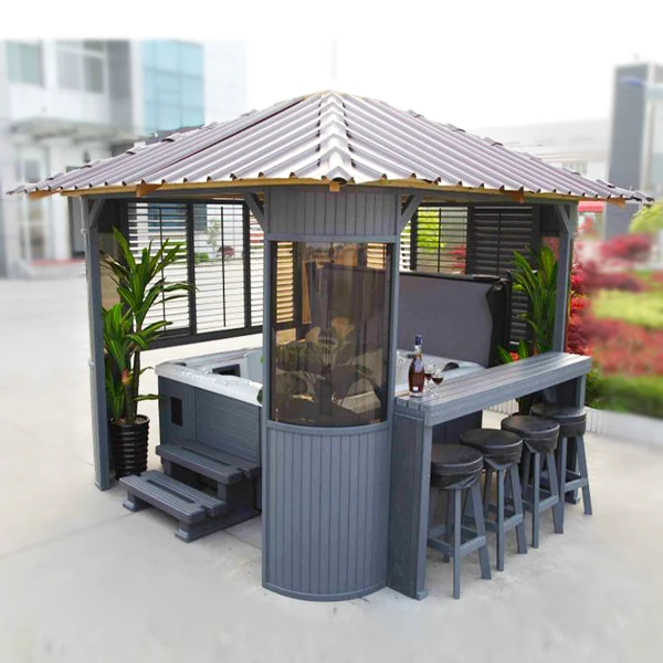Outdoor Ps Spa Tent Including The Bar And Stools Luxury Waterproof