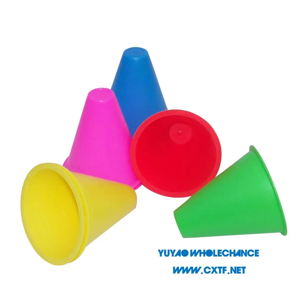 3 Inch Roller Skating Cone Marker Slalom Poles Gold Supplier