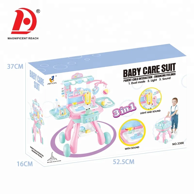 HUADA 2021 3 в 1 экологически чистый предшкольный игровой набор, пластиковая детская игрушка, Детская мини-игрушка, корзина для покупок