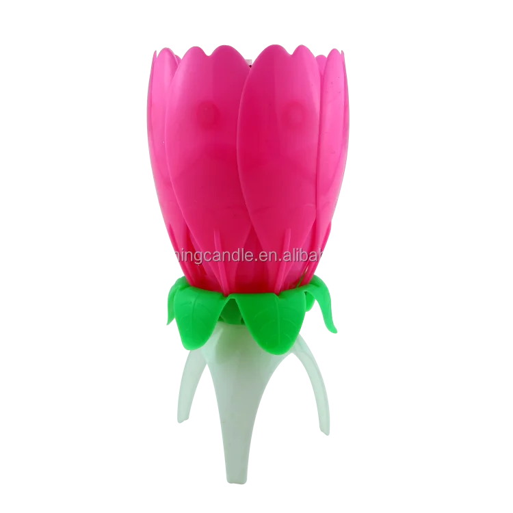 Amazing Musical Lotus Flower Birthday Candle, Ships From USA, Trophy