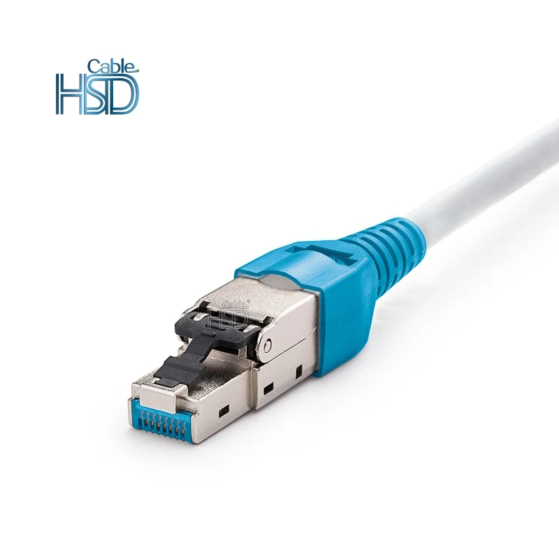 Toolless Termination Network Ethernet RJ45 Shielded Male Modular Plug Cat7A Cat7 Cat6A Cat6 Cat5E Connectors for Cables