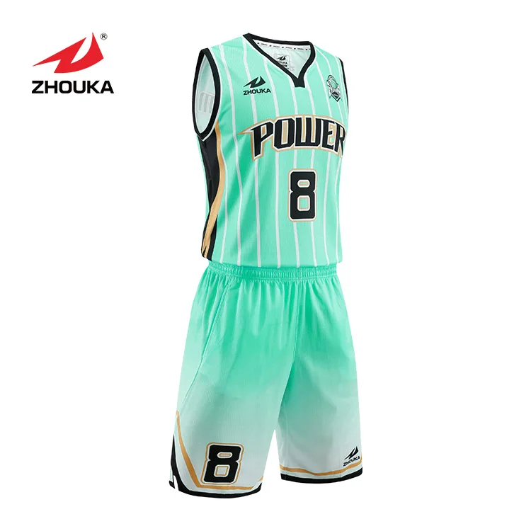 Source ZHOUKA Latest Basketball Jersey Design Customized