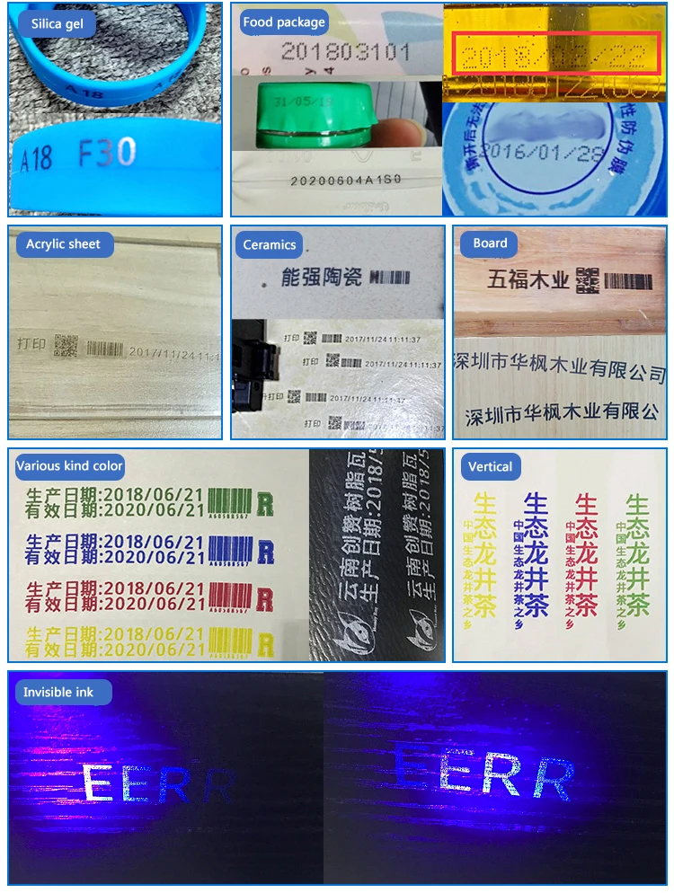 RTS Small Character Batch Automatic Expiry Date Hand  Printer for Plastic Bag Pipe Corrugated Box  White Ink Jet Handjet Printer