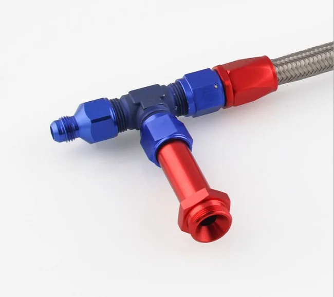 Modified Fittings Double Inlet Line Fuel Line Tee Carburetor Double