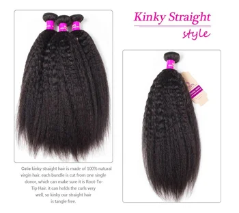 Grade 8A Wholesale Human Hair Extension Brazilian Kinky Straight Yaki Hair Weave Hot Selling Human Hair Bundles