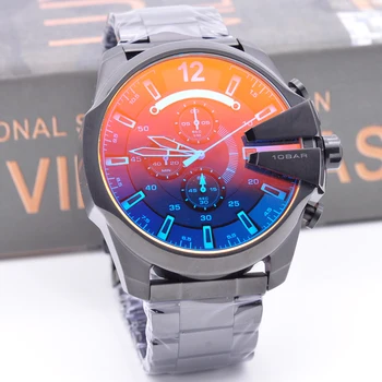 2019 military luxury montres mens new original reloj big dial display quartz fashion dz steel wrist watches