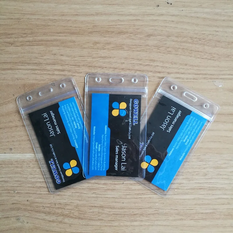 Прозрачный держатель для карт из мягкого ПВХ, идентификационные бирки, значки, вертикальный держатель