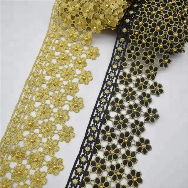 Embroidered Motif Lace Nigeria Venice Trim African Lace Trim Wide 11CM