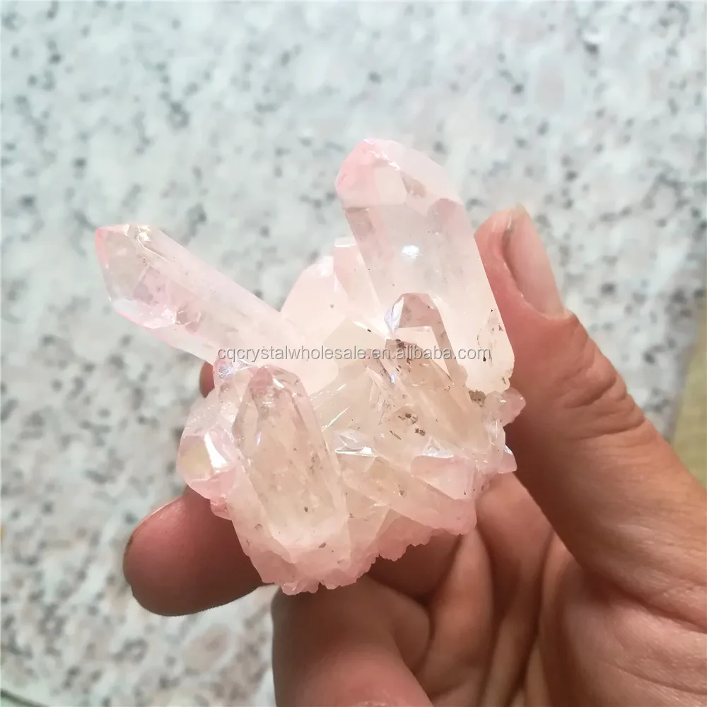 Natural Different Beautiful Color Aura Quartz Crystal Cluster for Decoration