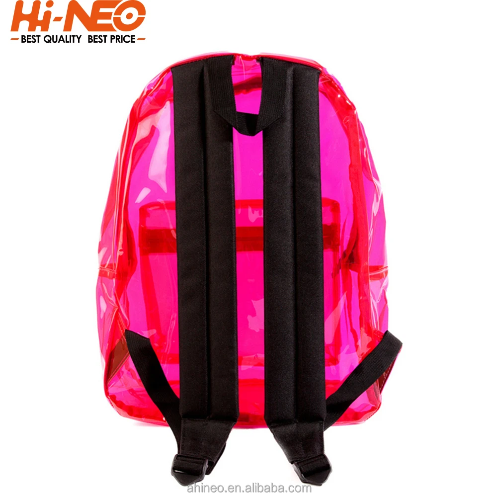 Lot De 2 Sacs à Dos Transparents En PVC – 43x34 Cm, étanches, Cordon De Serrage, Pour Sport, Plage, Voyage – Noir Et Bleu