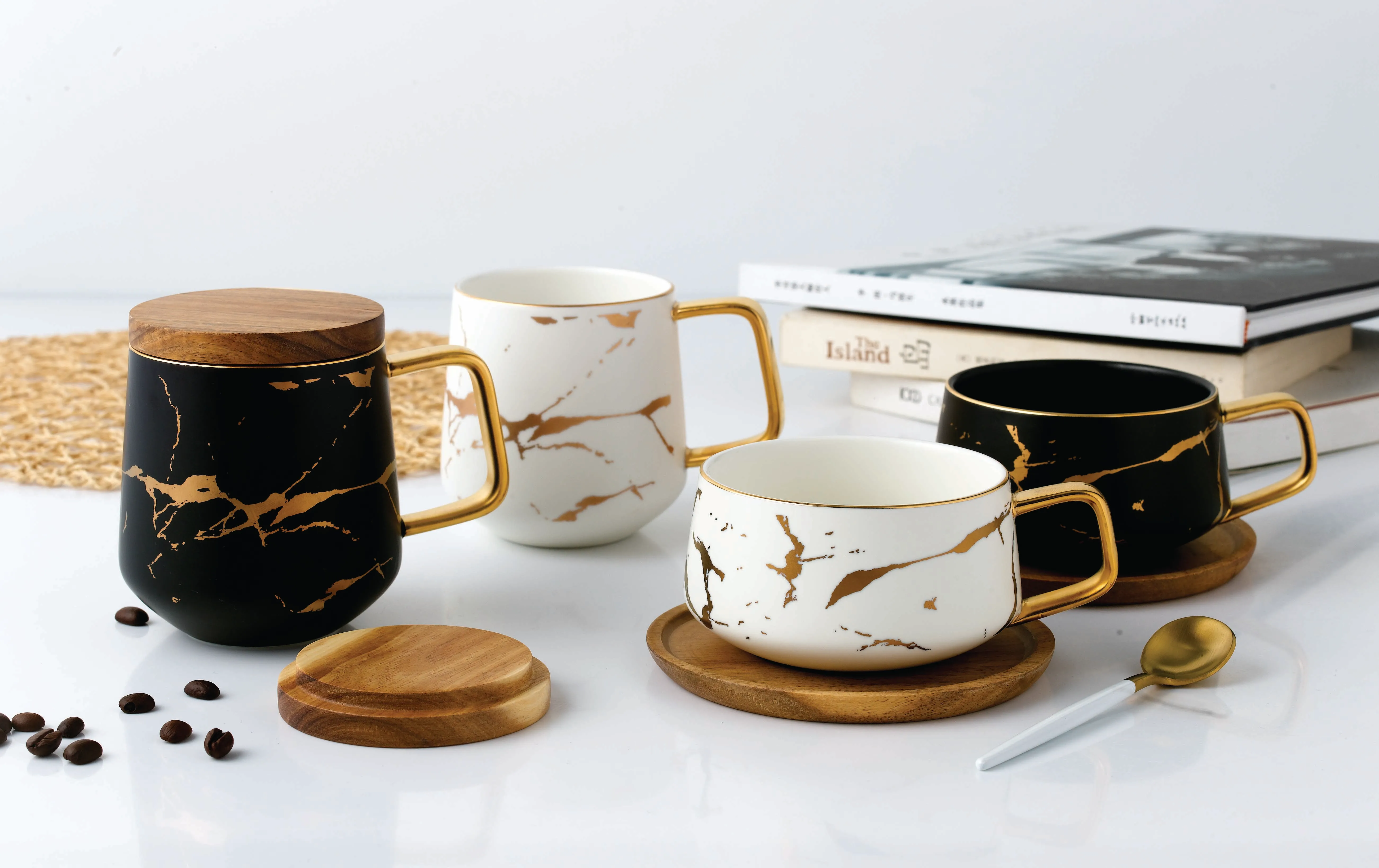 Marbleized Ceramic Mugs - Modern and Elegant – INSPECIAL HOME