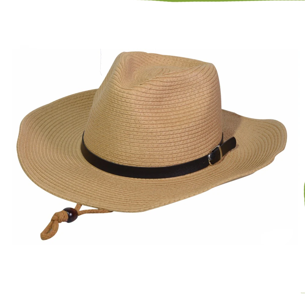 wide brim hat with string