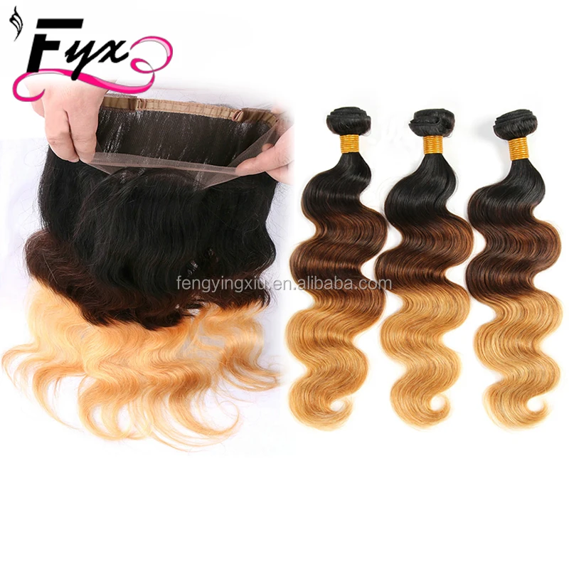 Ombre bundles with 360 frontal Clearance