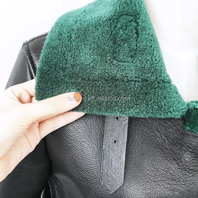 
Двухсторонняя кожаная парка оптом/женская кожаная зимняя куртка/Женская Овчина ягненка 